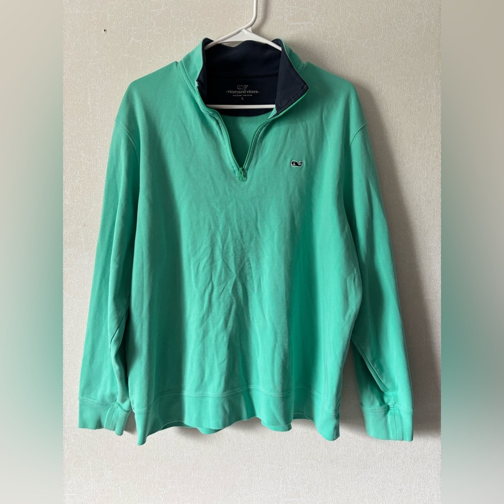 Vineyard Vines | Green Cotton Pullover | Size Large